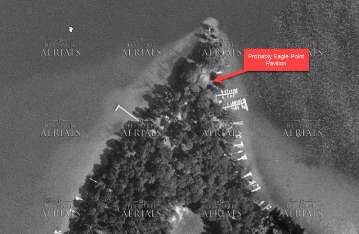 Pleasant View Hotel and Dance Pavillion - 1956 Aerial Of Eagle Point (newer photo)